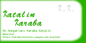 katalin karaba business card